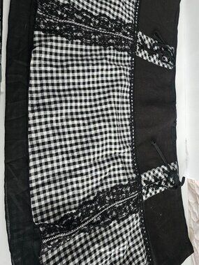 TRIPP X Torrid Y2K Schoolgirl plaid skirt, lined, women's PLUS 26! Black & White